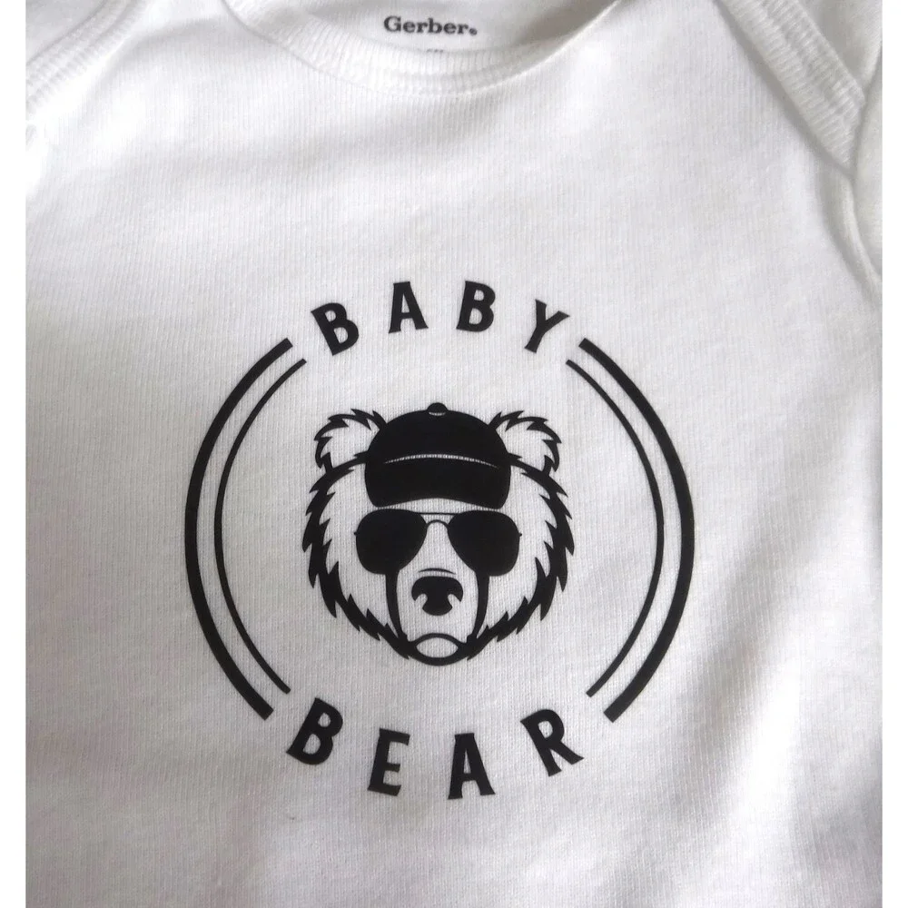 White Unisex Bear Onesie 3-6 Months